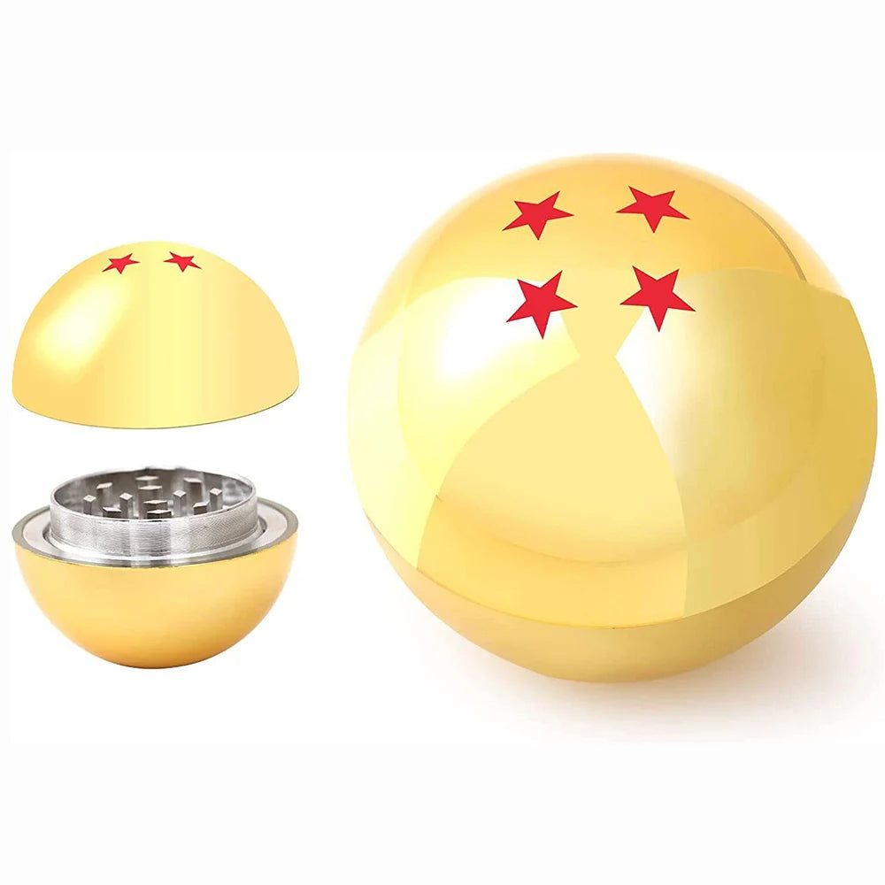 2" Ball Grinder Metal Cartoon Smoke 3 Layers Miller Tobacco Herb Grinder Round Zinc Alloy Mill Spice Crusher Accessory