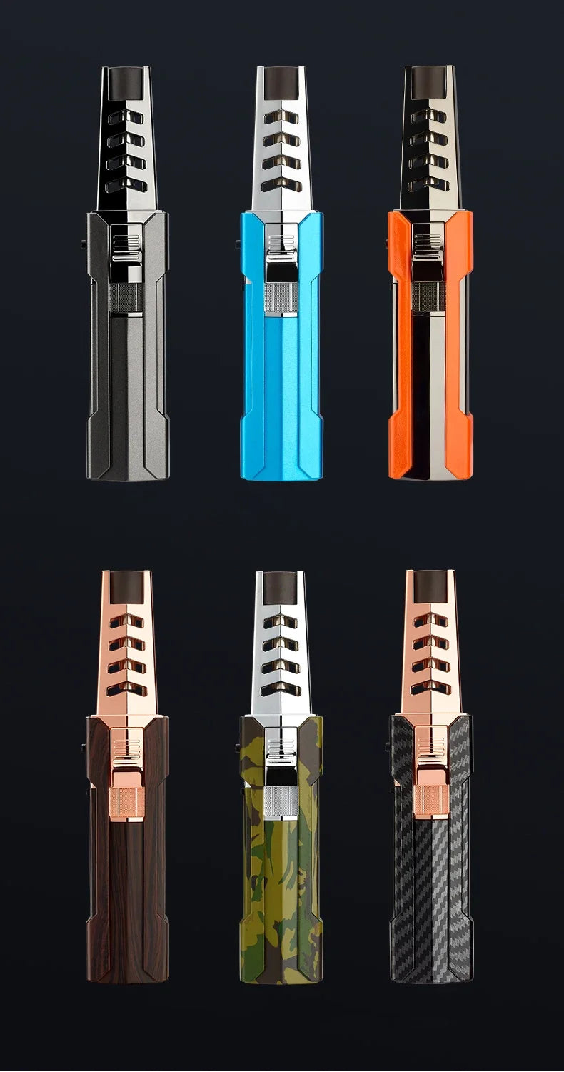 Kitchen BBQ Cigar Big Jet Flame Fire Butane Torch Outdoor Powerful Flame Camping Gun Lighter Mans Tools Without Gas No Box