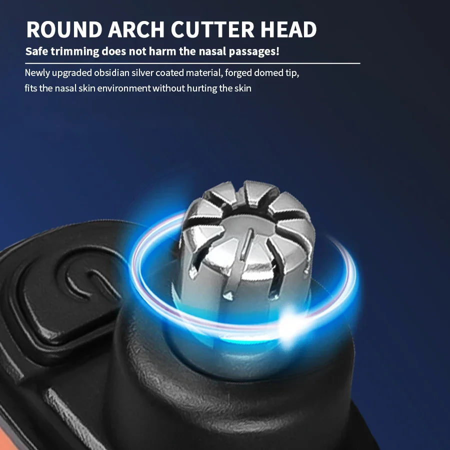Mini Electric Nose Hair Clipper Rechargeable Multi-kinetic Shaving 2-in-1Unisex Fully Automatic Washable Shaving Nose Trimmer