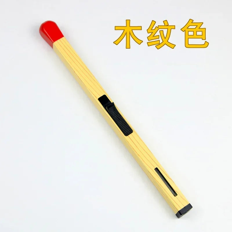 Creative Matchstick Shaped Lighter Refillable Practical Long Matchstick Lighter Adjustable Metal Lighter for Fireplaces Camping