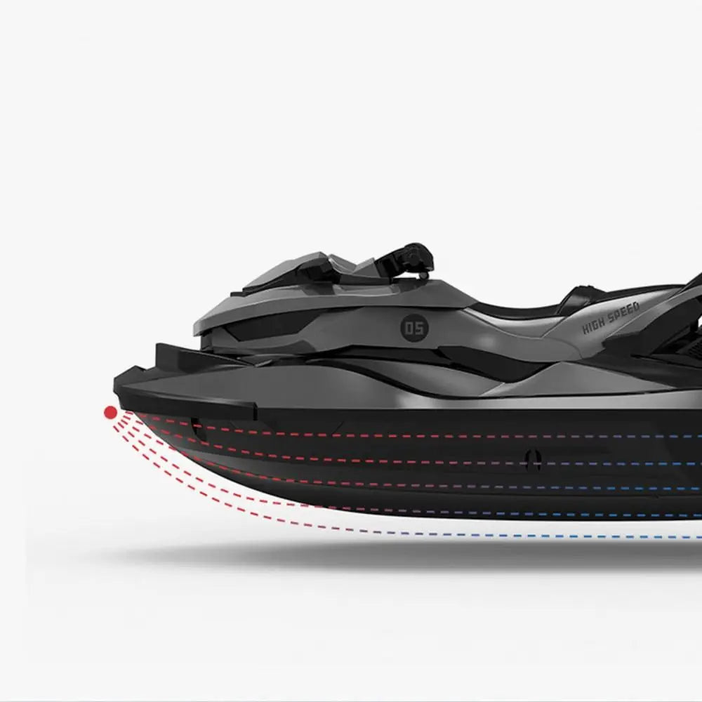 Plastic High-Speed Rc Motorboat Jet Ski Waterproof Electric Boat Simulation Model Durable Mini 2.4g Wireless Speedboat Kids Toy
