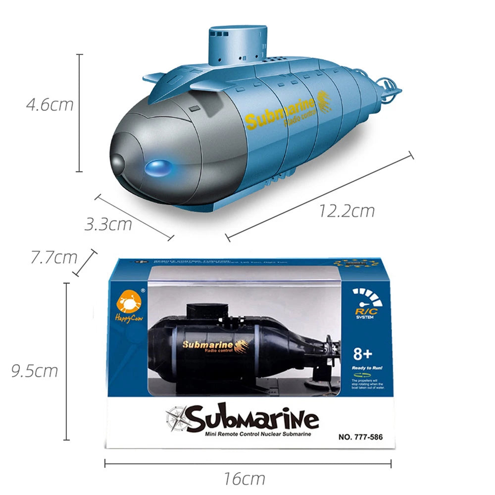 2.4G Electric 6 Channels Diving Model Wireless Remote Control Submarine Boat Toy Sports Submarine Remote Control Kids Toy