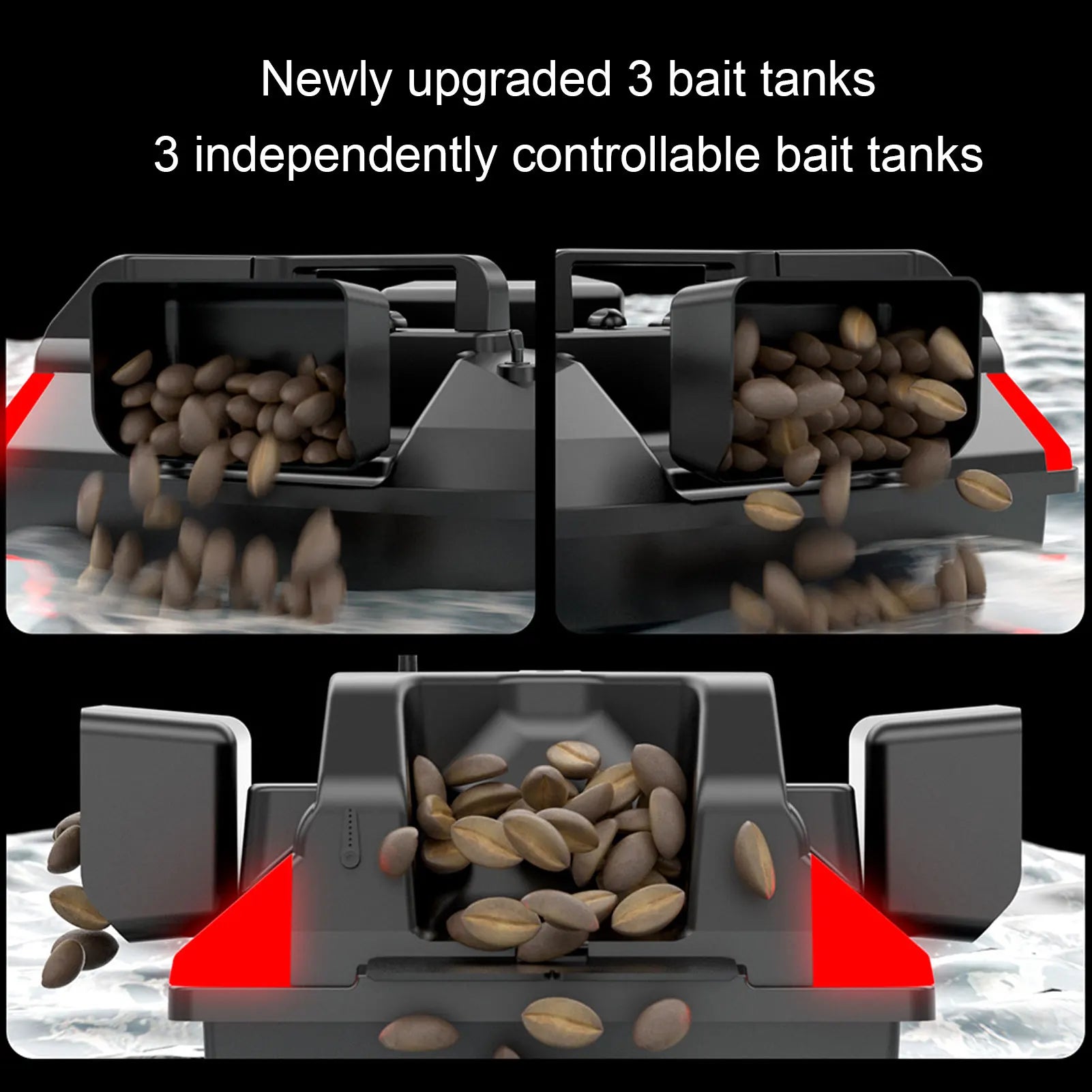 RC Fishing Finder Boat Global Position System Remote Control Fishing Bait Boat 2Kg Load Automatic Course Correction for River