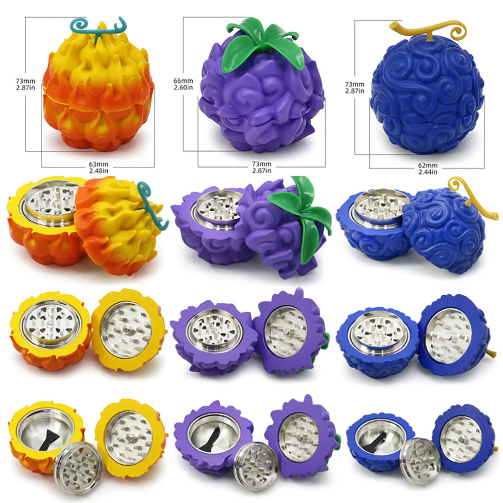 Fruit Metal Herb Grinder Evil 3 Colors