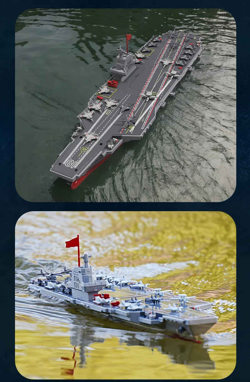 JJRC New Product Water Ship Model 2.4G Remote Control Aircraft Carrier Children's Electric Toy Remote Control Ship