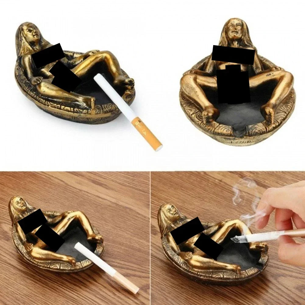 New Resin Handicrafts Beautiful Women's Ashtrays Creative Design Personalized Gifts Home and Office Ashtrays