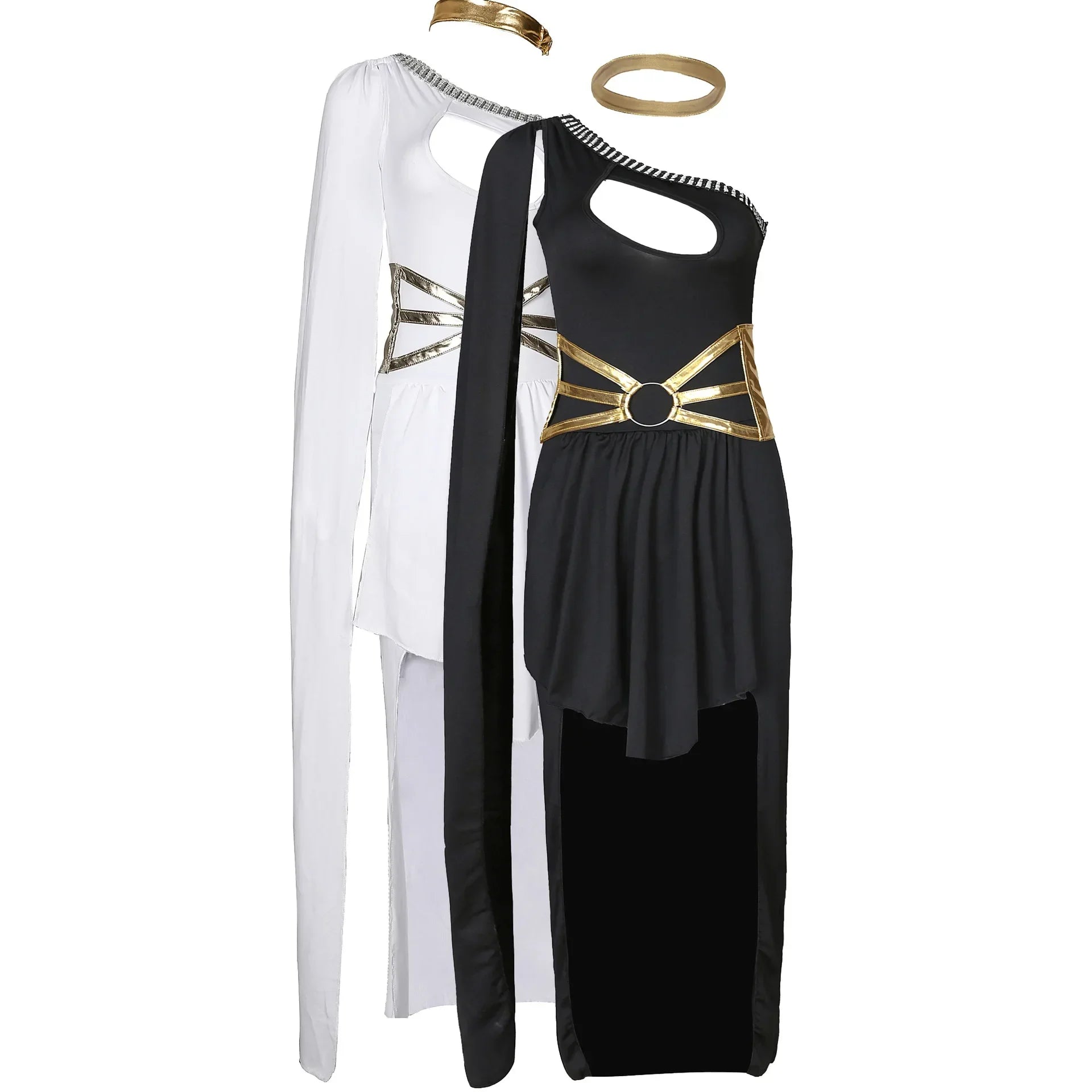 Halloween Women Adult Carnival Festival Ancient Greek Myth Cosplay Costume Princess  Performese Stage Dress Up White Dress