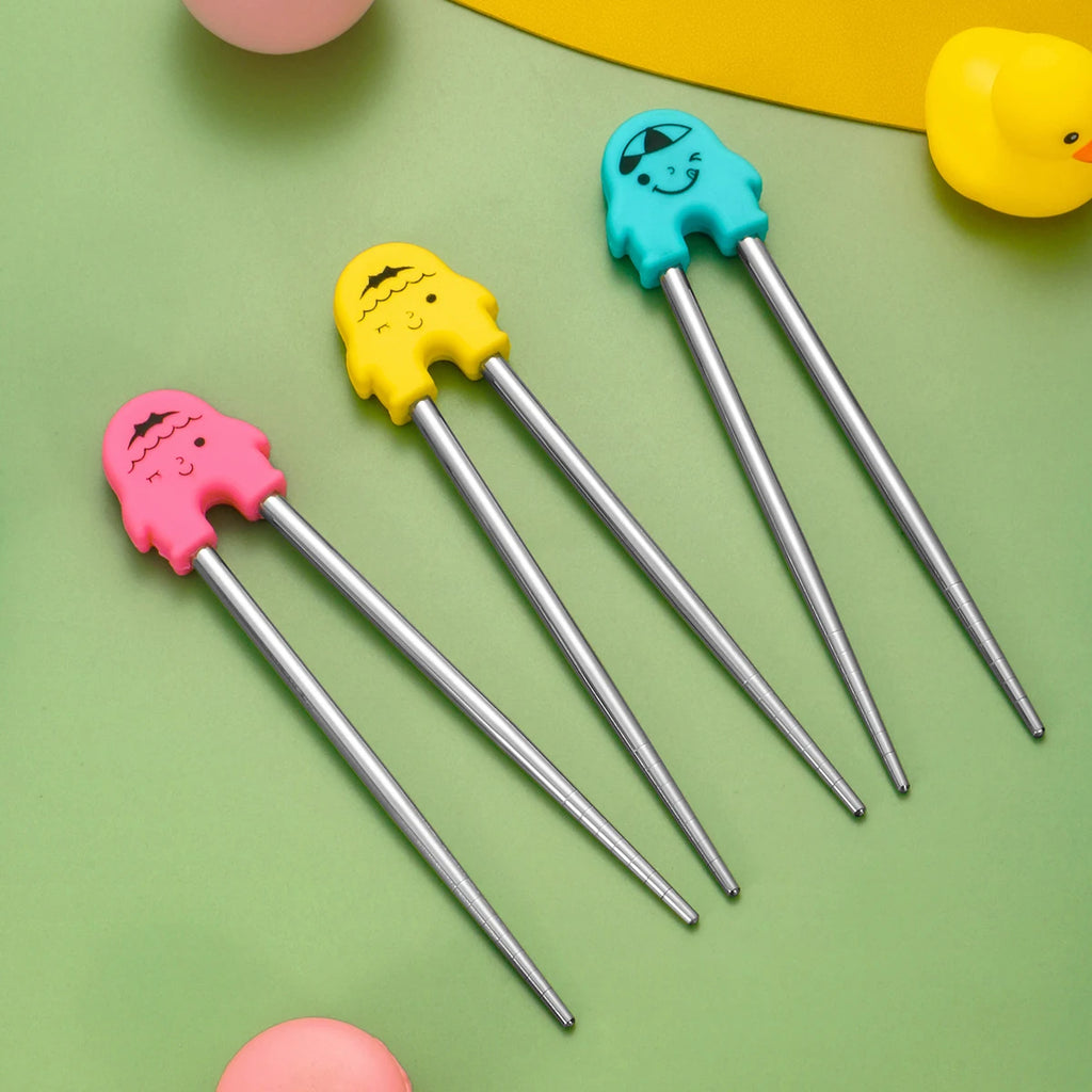 1pc Cartoon practice special dining chopsticks chopsticks children beginners removable recycling