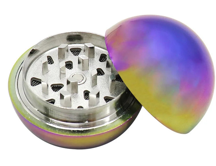 2" Ball Grinder Metal Cartoon Smoke 3 Layers Miller Tobacco Herb Grinder Round Zinc Alloy Mill Spice Crusher Accessory