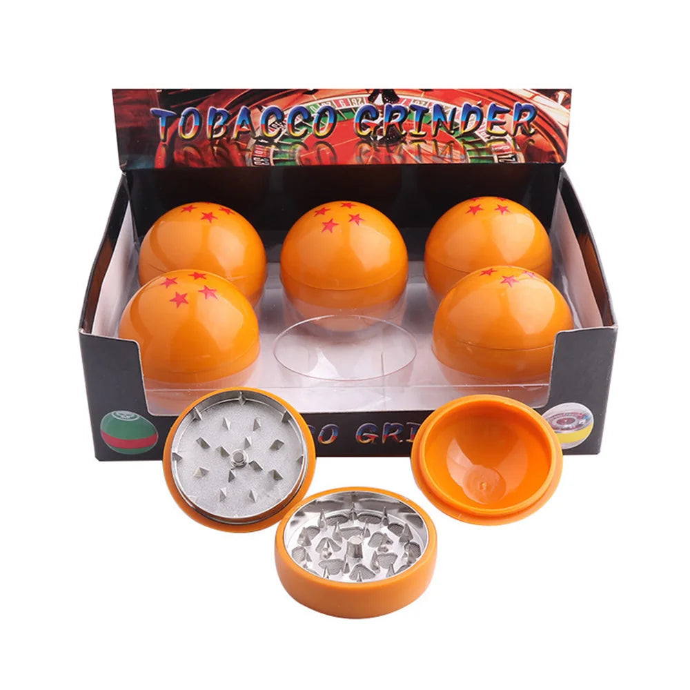 2" Ball Grinder Metal Cartoon Smoke 3 Layers Miller Tobacco Herb Grinder Round Zinc Alloy Mill Spice Crusher Accessory
