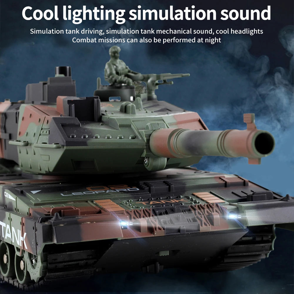2.4G Tracked Simulation Remote Control Tank Water Bomb Spray Remote Control Vehicle War Armored Vehicle Model Children Toy Gift