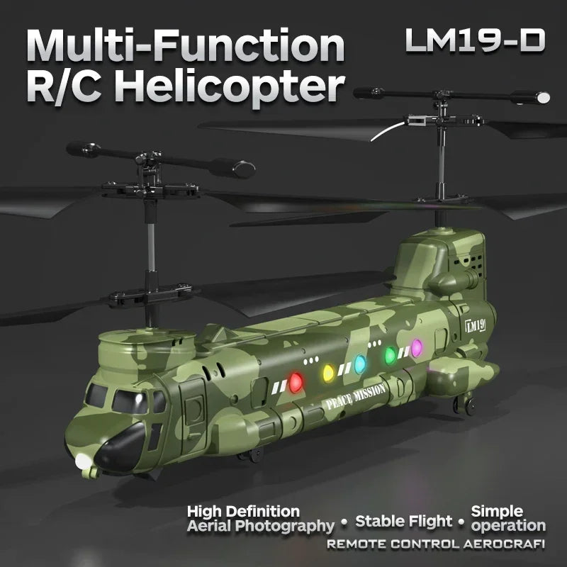 RC Helicopter LM19-D LED Lights 480P Camera Hd Aerial Photography 2.4g Remote Control Aircraft Model Toys for Boys Children Gift