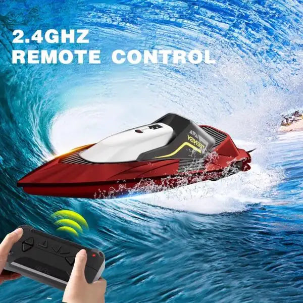 4DRC S5 RC Boat for Pools and Lakes, 2.4 GHz 20+ MPH Racing Boats, Rechargeable Battery,Low Battery Alarm,Gifts