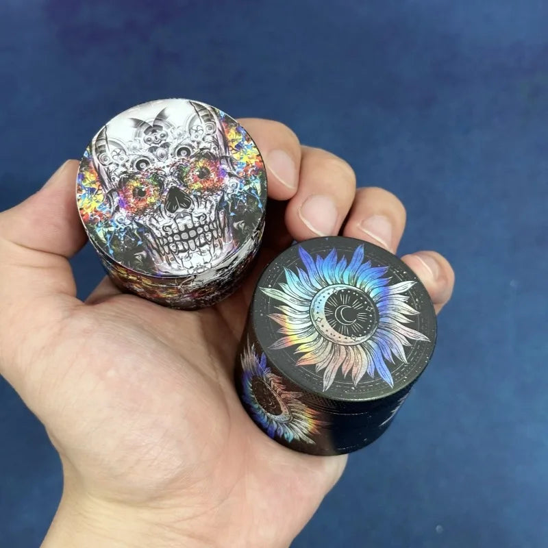 2inch Moon Herb Grinder Spice Manual Crusher Metal Pestle 4-Layers Pepper Mortar Salt Mill Grinder Tools Smoking Accessories