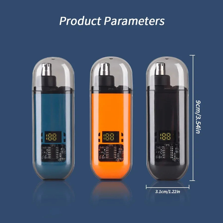 Mini Electric Nose Hair Clipper Rechargeable Multi-kinetic Shaving 2-in-1Unisex Fully Automatic Washable Shaving Nose Trimmer