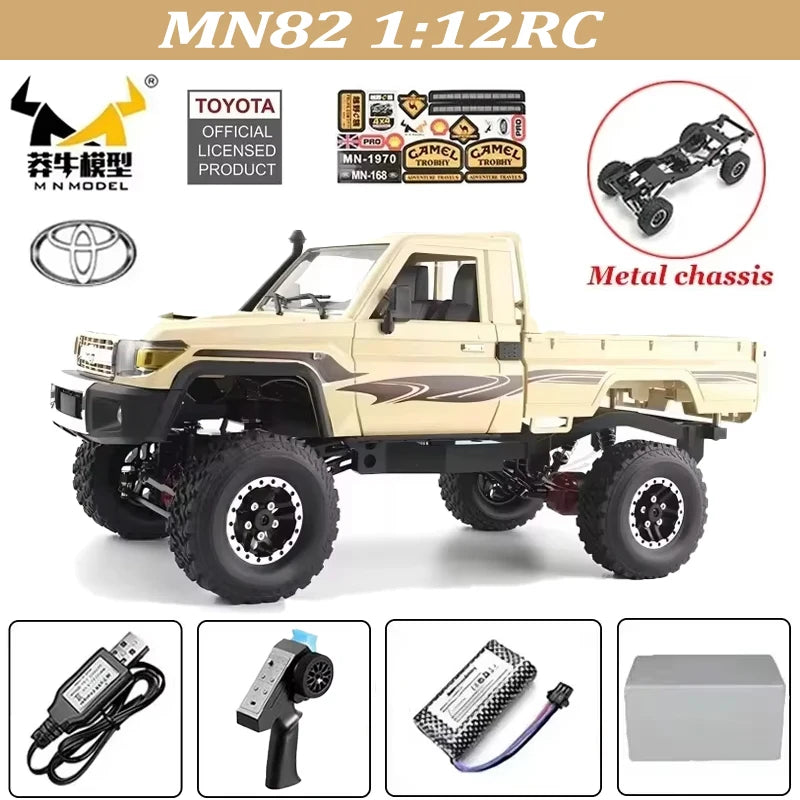 MN128 1/12 RC Car 4WD Jeep Model 2.4G Remote Control LED Light 4X4 Off Road 4WD Climbing RC Truck Electric Toy Car Gift for Boy