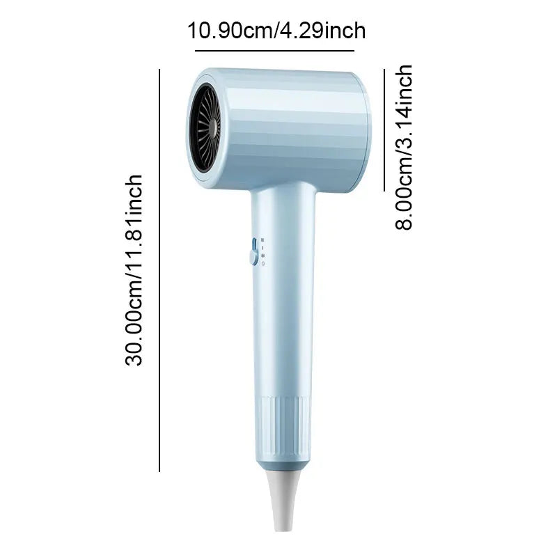Hair Dryer, High-Speed Electric Turbine Airflow, Low Noise, Constant Temperature And Quick Drying Wind Speed 62m/s1800WQuick Dry