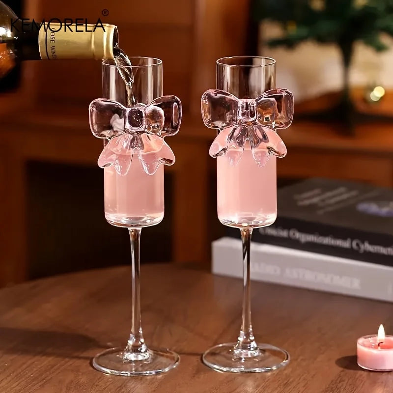 Butterfly-Shaped Cocktail Glass - Elegant Champagne Flute for Wine, Martini, Party, 1/2PCS Highball Drinking Glasses,Unique Gift