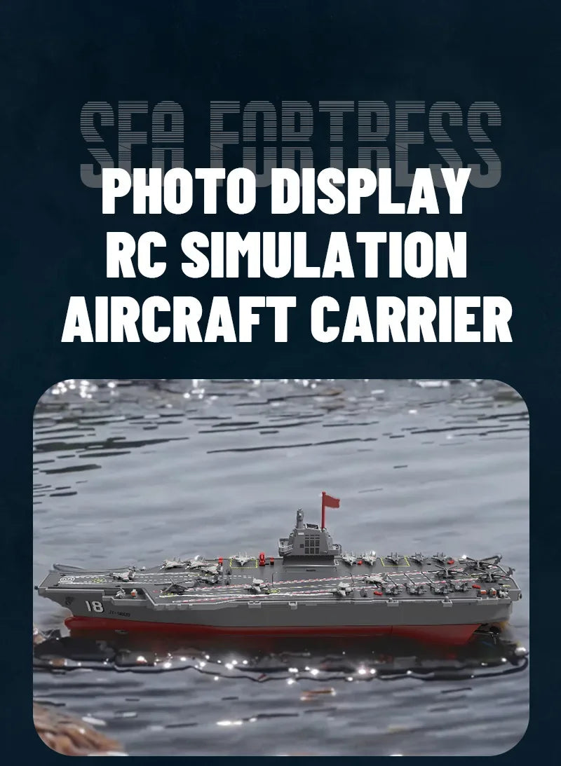 RC Boat Aircraft Carrier Warship Dual Motor Remote Control Ship Speedboat Electric Machine Model Children's Toys Outdoor Pool