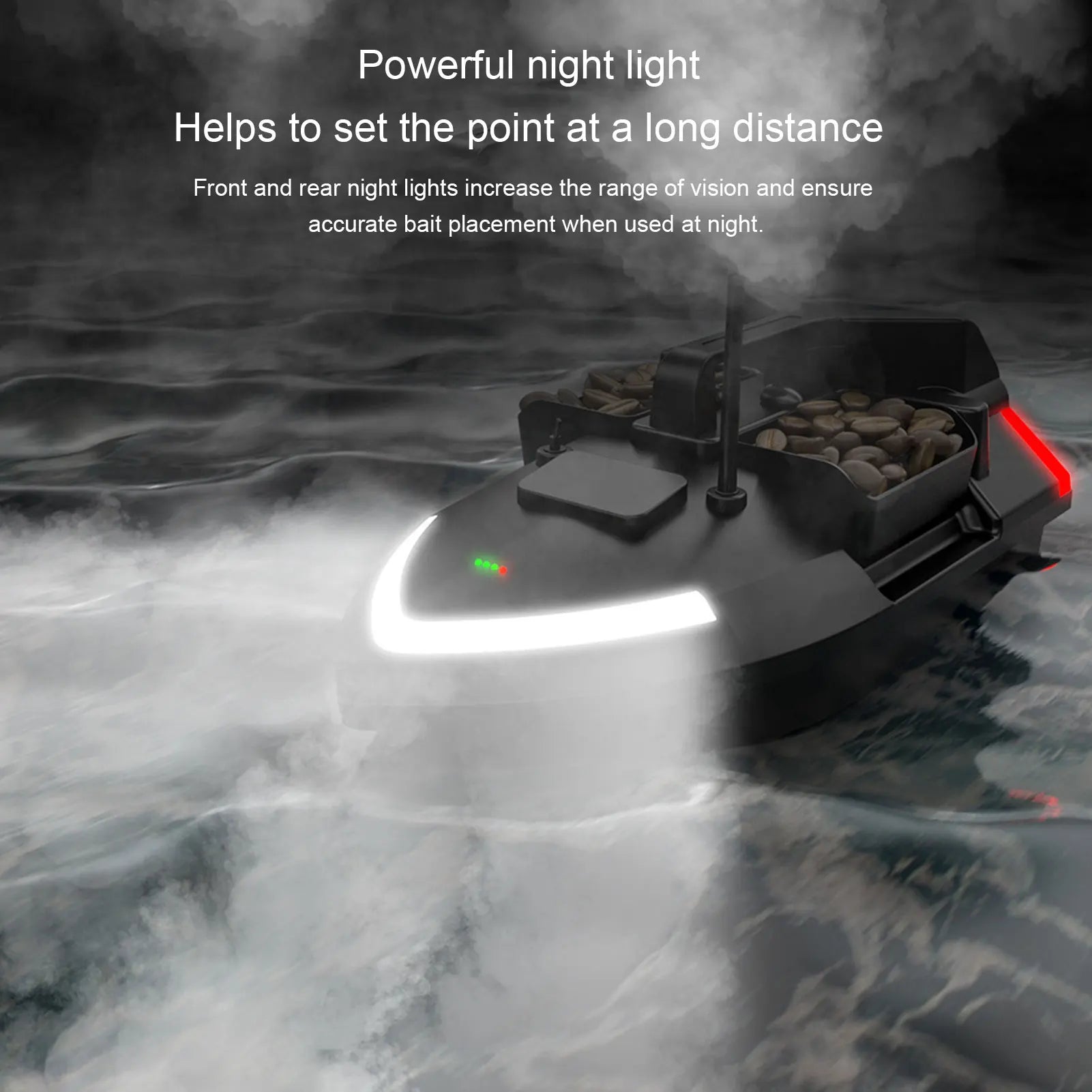 RC Fishing Finder Boat Global Position System Remote Control Fishing Bait Boat 2Kg Load Automatic Course Correction for River