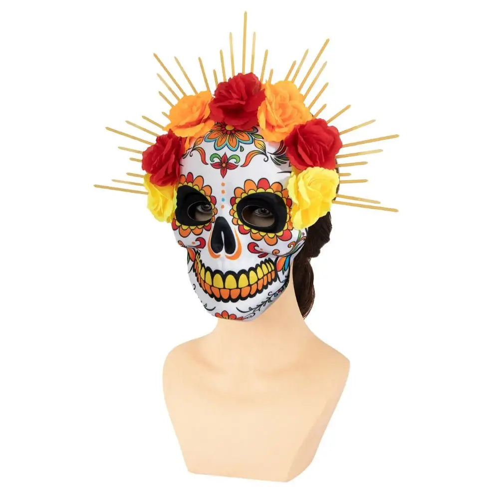Halloween Mexican Day of The Dead Mask Full Mask Eye Mask Halloween Party Mask Headwear Three-dimensional Skull Mask Carnival