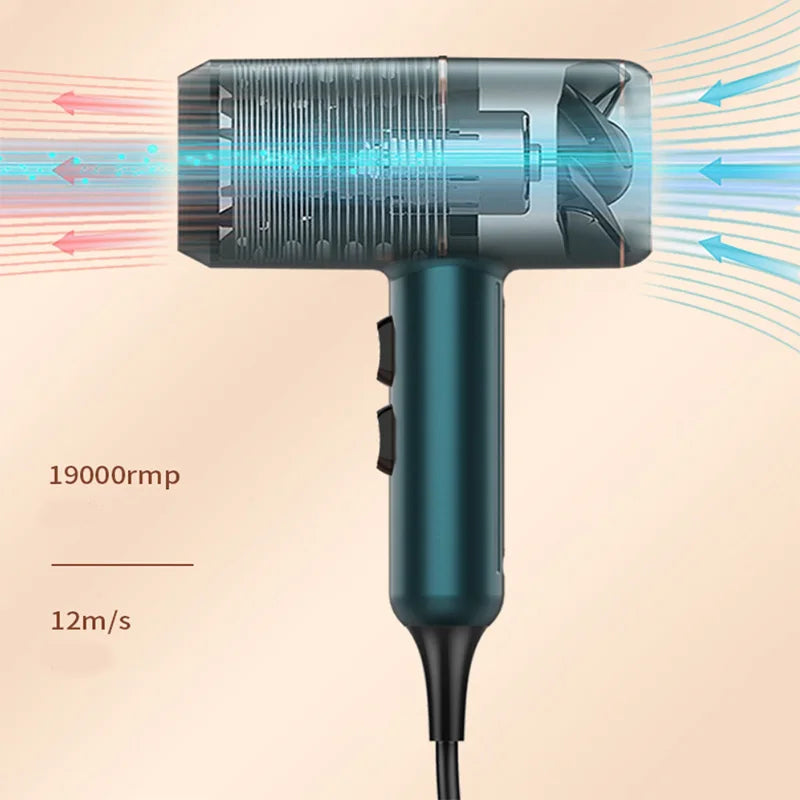 Salon Hair Blow Dryer Lightweight Fast Dry Low Noise Hammer Portable Professional Household Ionic Hair Dryer