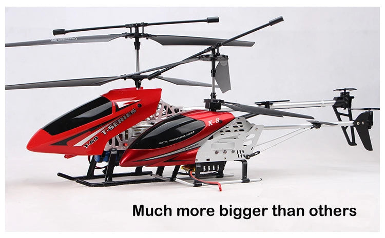 3.5CH Rc Helicopter Extra Large Remote Control Drone Durable Charging Model UAV Outdoor Aircraft Helicoptero Gift Toys for Kids