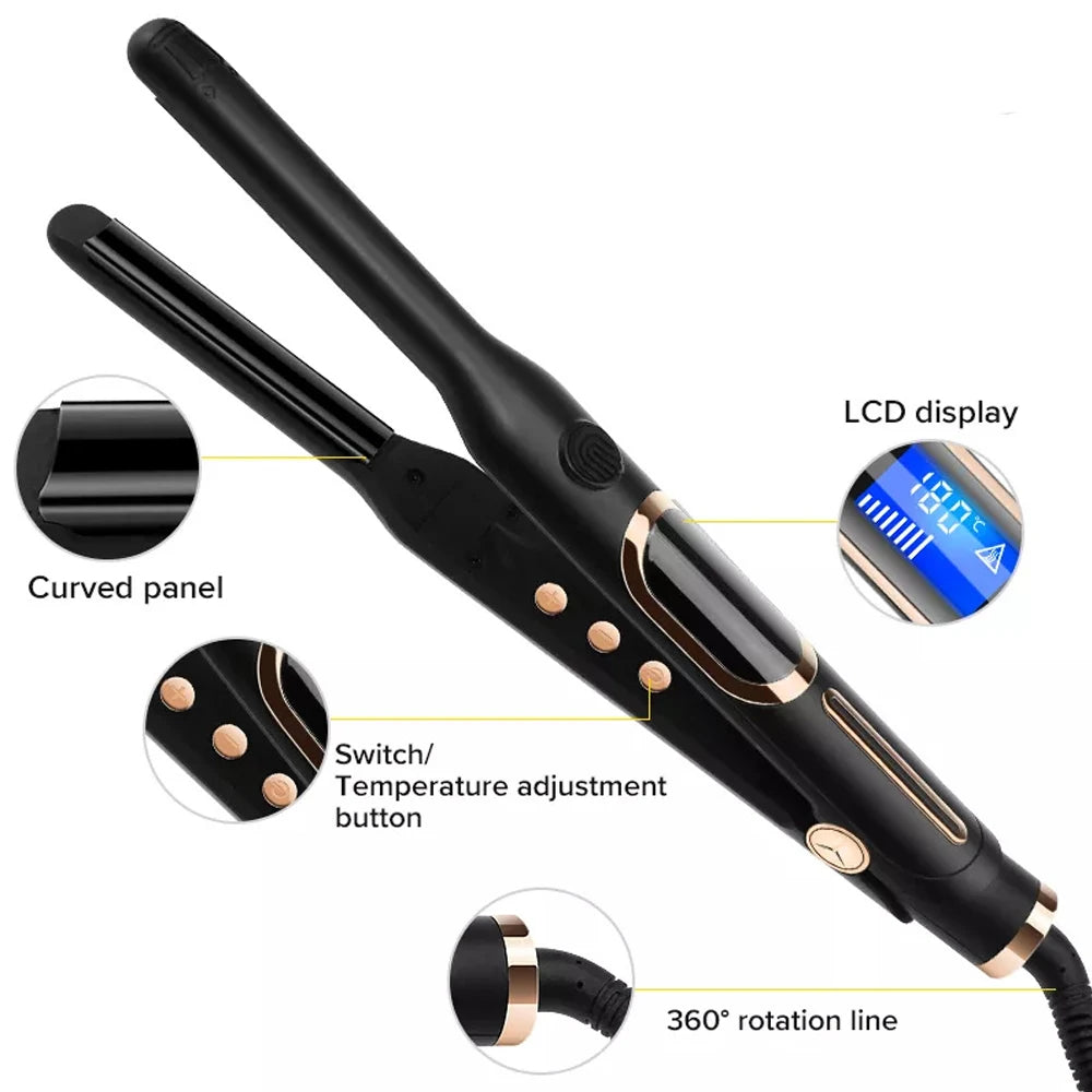 Hair Straightener Curler Professional High Temperature Fast Heating 450℉ / 480℉ Keratin Treatment Hair Flat Iron Dual Voltage