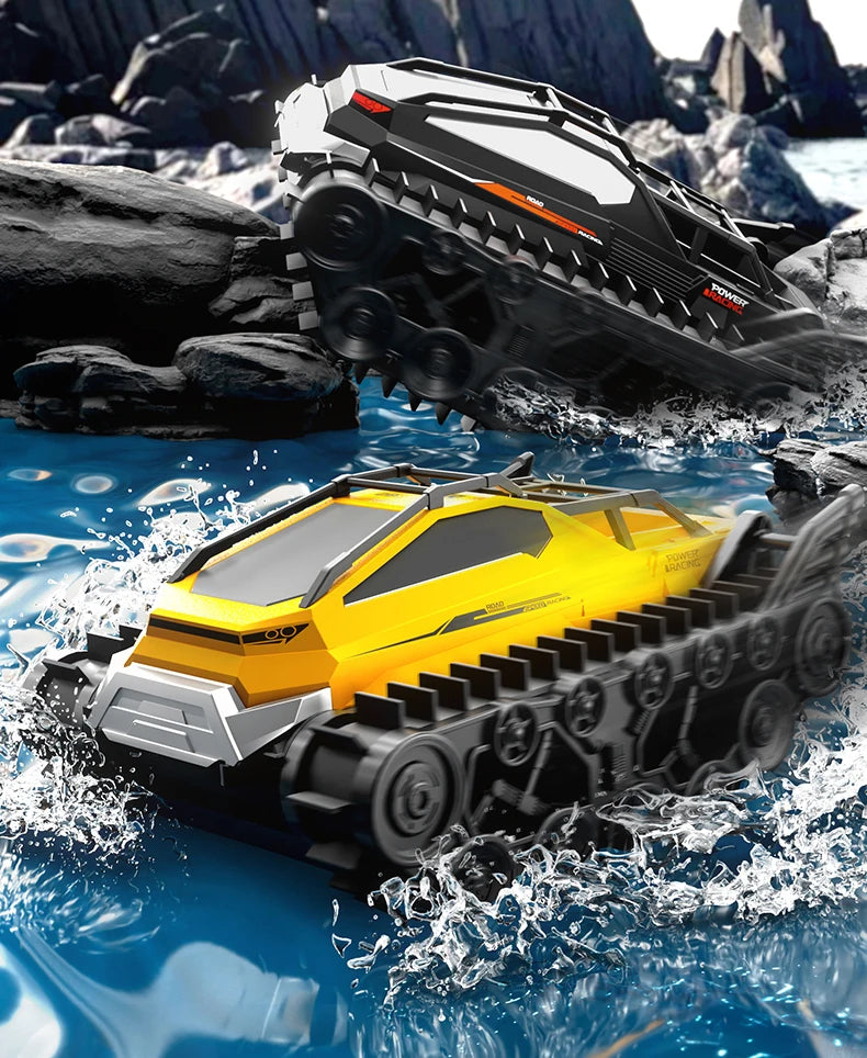 JJRC Q183 RC Car 2.4G Amphibious All Terrain Tracked Tank Remote Control Truck Climbing Off-Road Vehicle Waterproof Toy Kid Gift
