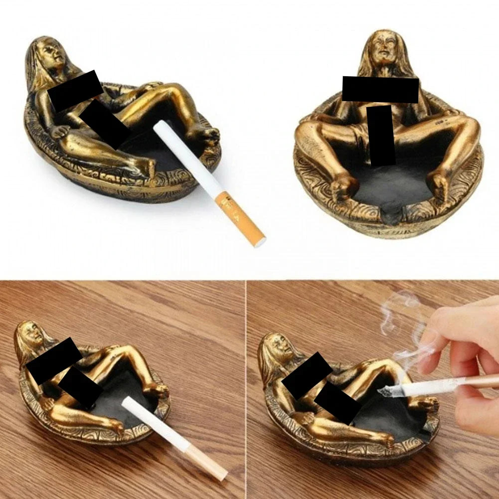 New Resin Handicrafts Beautiful Women's Ashtrays Creative Design Personalized Gifts Home and Office Ashtrays