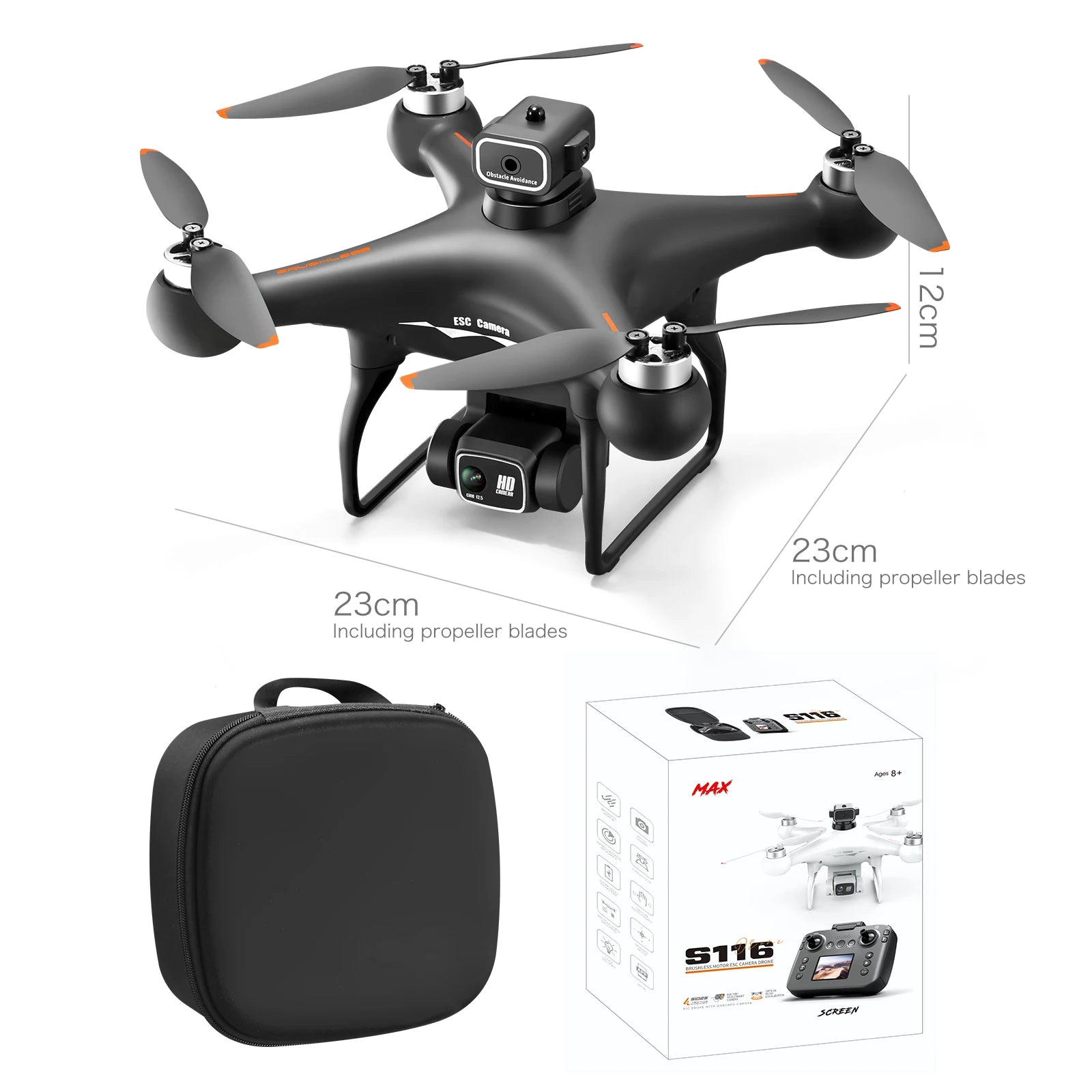 New S116 MAX Professional Screen-Controlled Drone HD Camera WIFI FPV Brushless Aerial photography Obstacle Avoidance Quadcopters
