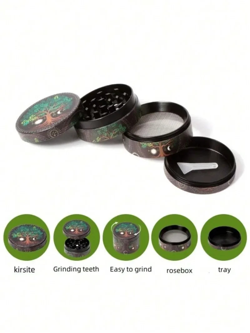 50mm Metal Skull Herb Grinder 4-layer Spice Pepper Crusher Mill Tobacco Grass Grinder Cigarette Kitchen Tool Smoking Accessories