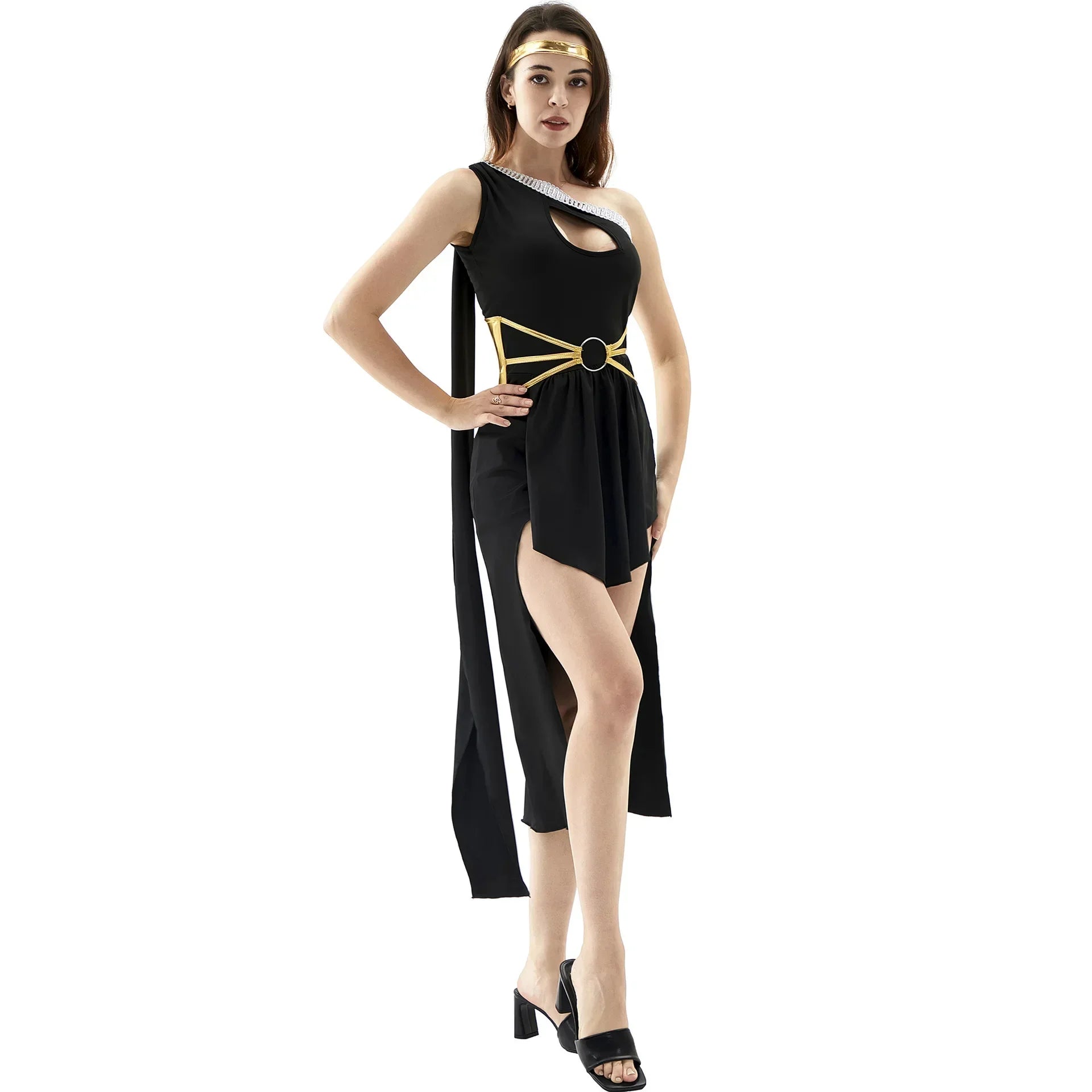 Halloween Women Adult Carnival Festival Ancient Greek Myth Cosplay Costume Princess  Performese Stage Dress Up White Dress