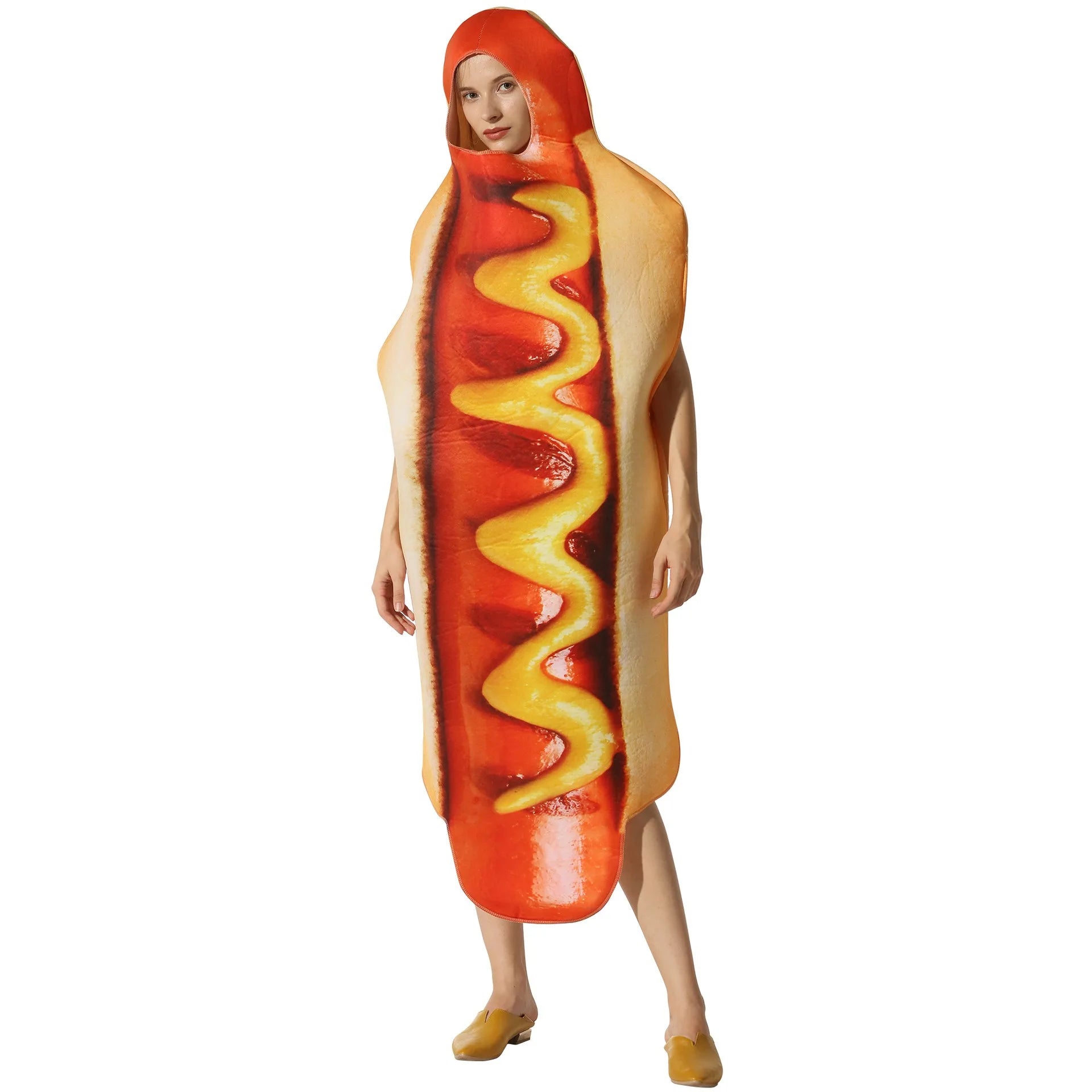 Halloween party costumes, hot dogs cosplay costumes stage performance costumes jumpsuits performance costumes