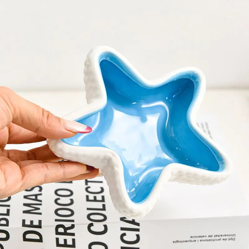 Ceramic ashtray personality trend household living room decoration coffee table anti-ash fly creative large conch storage