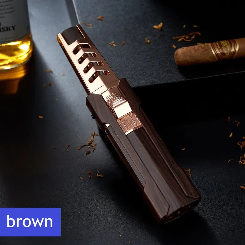 Kitchen BBQ Cigar Big Jet Flame Fire Butane Torch Outdoor Powerful Flame Camping Gun Lighter Mans Tools Without Gas No Box