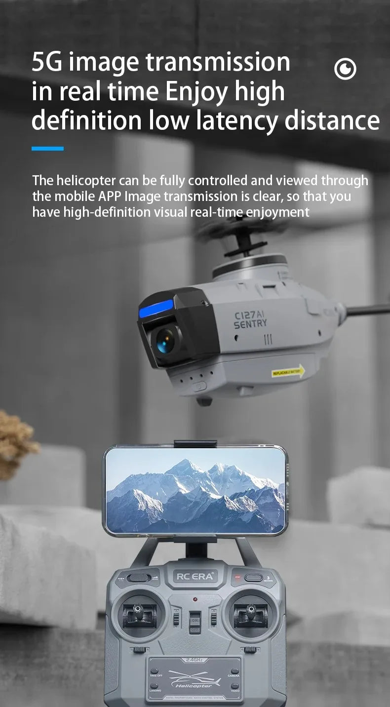RC ERA C127 AI Brushless FPV with HD Camera Professional 4ch RC Helicopter Single Paddle Without Ailerons for Adult