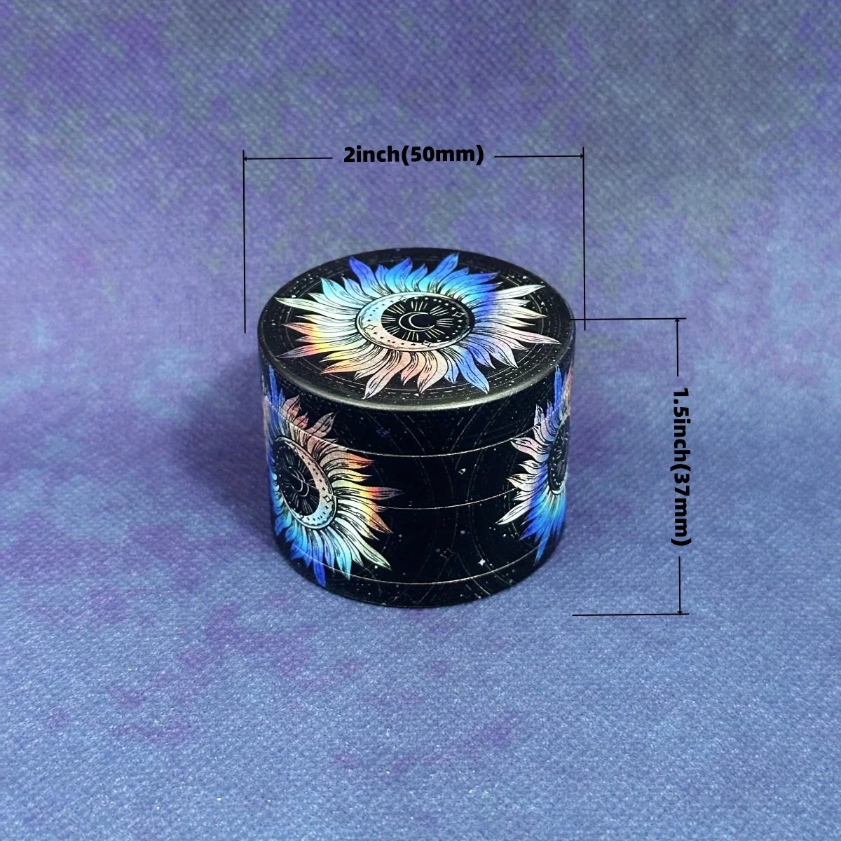2inch Moon Herb Grinder Spice Manual Crusher Metal Pestle 4-Layers Pepper Mortar Salt Mill Grinder Tools Smoking Accessories