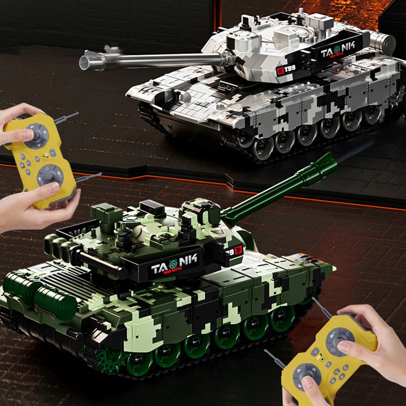 Rc Tank 99 T90 Remote Control Tanks 13Ch Shootting Function Crawler Battle Toy Car Model Electronic Toys for Boys Children Gifts