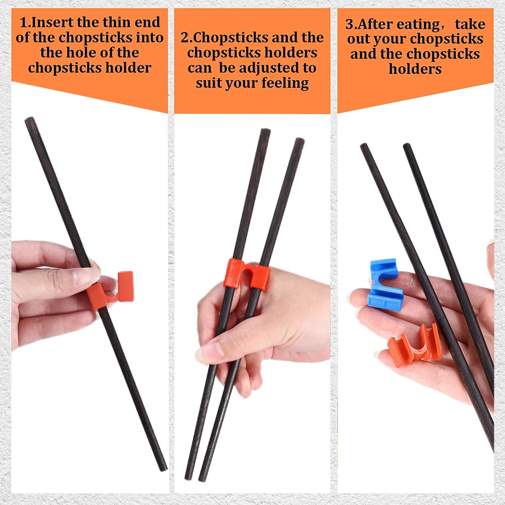 Chopsticks Auxiliary Practical Helper Beginner Adult Kids Learner Correct Reusable Holding Training Clips Finger Sleeves Chinese