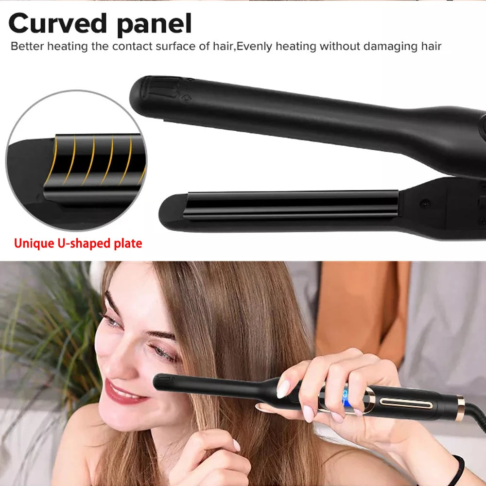 Hair Straightener Curler Professional High Temperature Fast Heating 450℉ / 480℉ Keratin Treatment Hair Flat Iron Dual Voltage