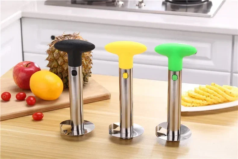 Stainless Steel Pineapple Cutter, Sharp Blade Fruit Peeler with Slicing Knives for Home & Kitchen Use