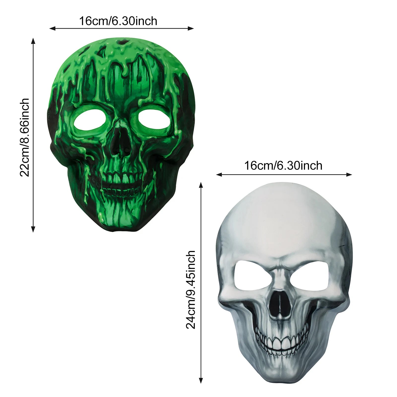 Skeleton Skull Ghost Death Mask Horror Full Head Mask Prank Cosplay Costume Scary Movie Ghostface Props Home Decor Party Supplie