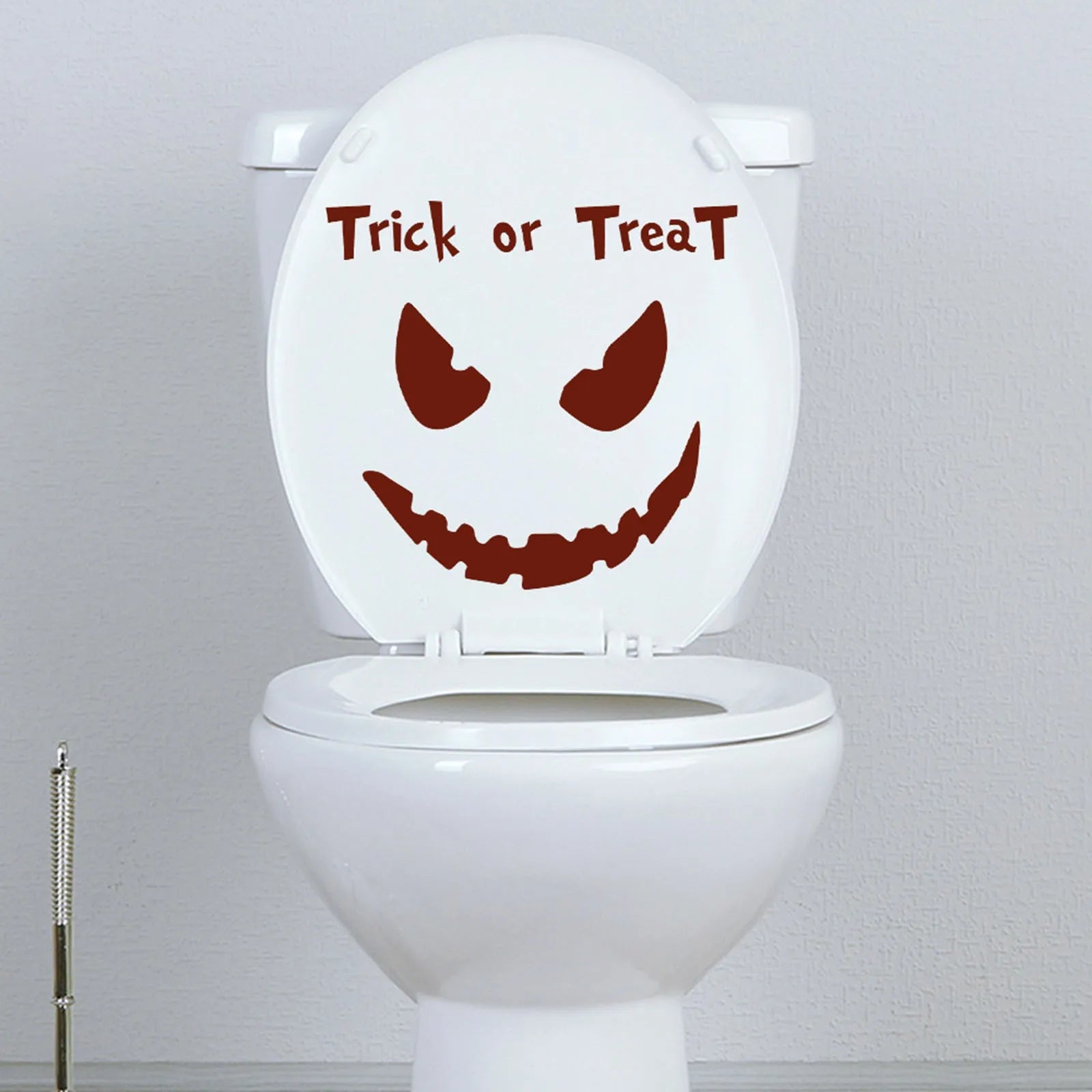 Halloween Evil Expression Sticker Bathroom Horror Toilet Sticker Wall Stickers Festival Atmosphere Decorative Props