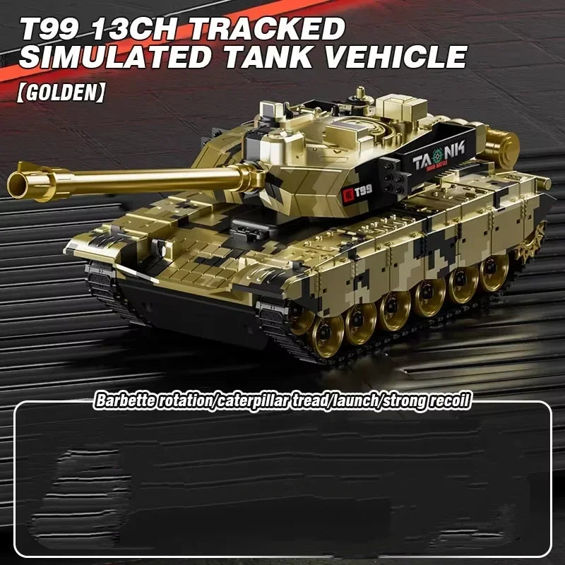 Rc Tank 99 T90 Remote Control Tanks 13Ch Shootting Function Crawler Battle Toy Car Model Electronic Toys for Boys Children Gifts