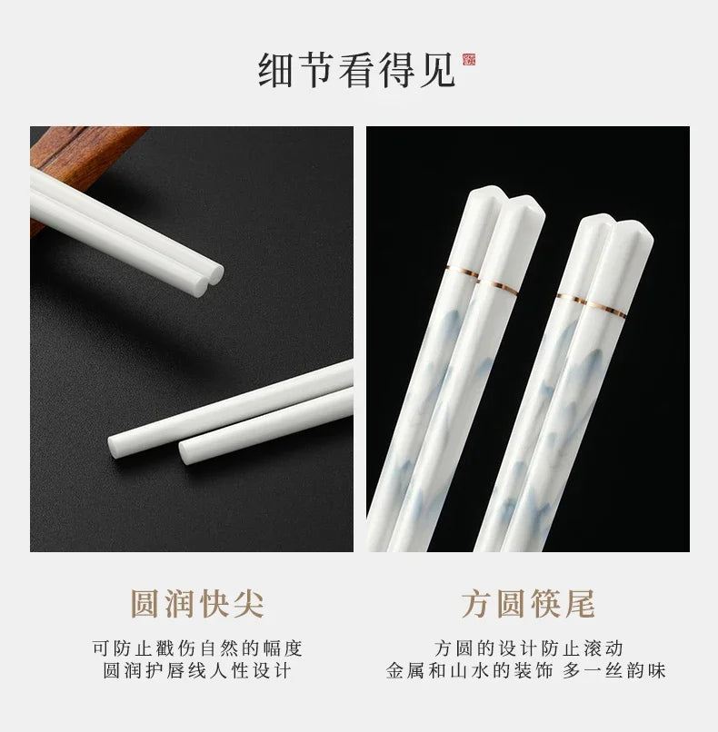 High End New Antibacterial, Mildew Proof, Anti Slip Chopsticks for Household Use, Heat-resistant Household Chopsticks