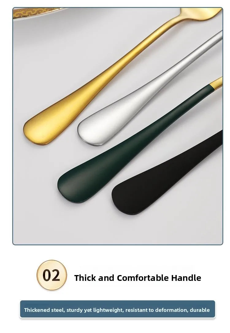 Stainl Steel Western Dining Utensils Set 24-Piece Set Steak Knife Fork Spoon Dinnerware Set Korean Sle Children's Cutler...