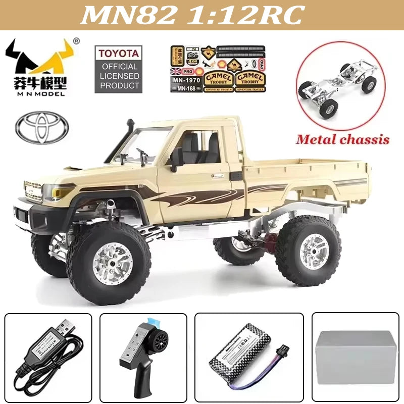 MN128 1/12 RC Car 4WD Jeep Model 2.4G Remote Control LED Light 4X4 Off Road 4WD Climbing RC Truck Electric Toy Car Gift for Boy