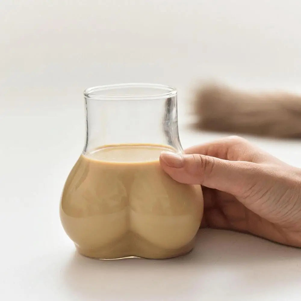 Butt Glass Cup Creative Glass Ass Mug Milk Taste Butt Body Shape Lovely Cup Glass Cup For Milk Water Coffee Cups Home Decor