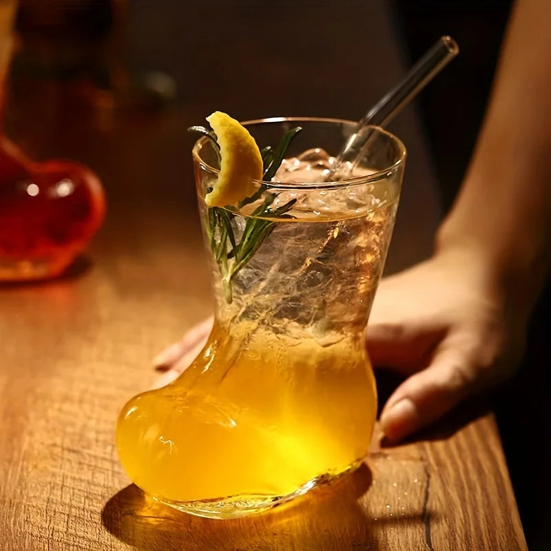 1PCS Creative Wine Glass Boots Bar Cocktail Glass High Borosilicate Glass Drink Cup Beer Glass Juice Cup
